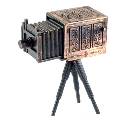Box Camera with Tripod Die Cast Metal Collectible Pencil Sharpener