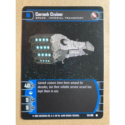 Star Wars TCG: A New Hope # 124 Carrack Cruiser (A) 2002 WotC Dark Common