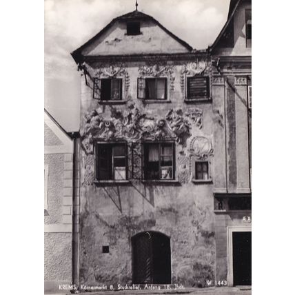 Krems Kornermarkt Stuckrelief Austria Real Photo Postcard