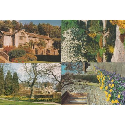 Yorkshire Parcevall Hall Gardens Waterfall Pond 4x Mint Postcard s