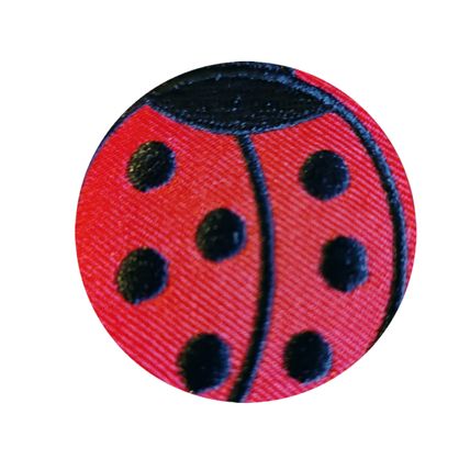 Ladybird Iron On Patch Red Black Insect Motif Embroidered 7 x 4.7cm P064