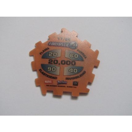 Marvel 2005 Fantastic4 Marinela 3d Film Tazo Build a Ball Dropdown Choice (e32)