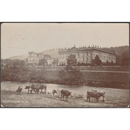 Chatsworth House, Derbyshire, 1904 - F Wright RP Postcard