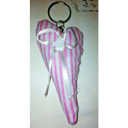 Shabby & Chic Heart Shaped Keyring