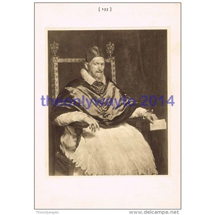 Portrait of Pope Innocent X - Velasquez, Book Illustration, 1902