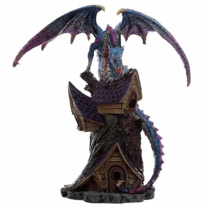 Dark Legends Village Protector Dragon Figurine Ornament Blue Dragon