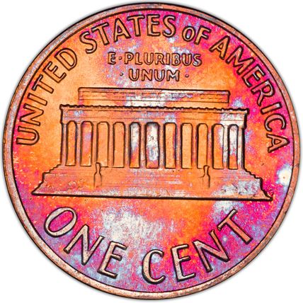 1970-S LINCOLN MEMORIAL CENT PENNY UNIQUE COLOR TONED BEAUTY UNC BU
