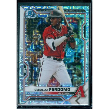 2021 Bowman Chrome Mega Box Prospects Refractors #BCP109 Geraldo Perdomo