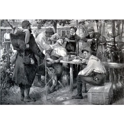 LA BARBE DU PERMISSIONNAIRE 1915 Jean Joseph Léon Fauret FRANCE WORLD WAR PRINT