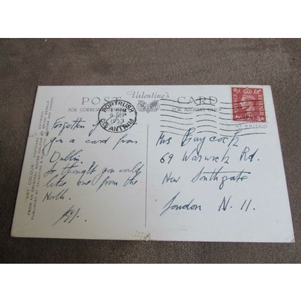 1950s Postcard - Gathering Turf in Irish Hills / Eire - Artist A583