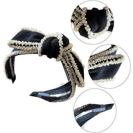 1PCS Wide Alice Bands Rhinestone Headbands Glitter Padded Hair Accessories