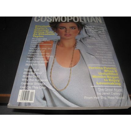 COSMOPOLITAN MAGAZINE APRIL 1986 Alexa Singer Elizabeth Taylor Yasmin Le Bon