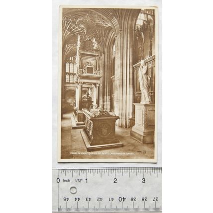 vintage postcard Westminster Abbey, Tomb of Mary Queen of Scots