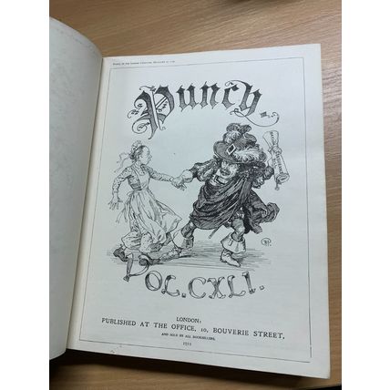 RARE* JULY-DEC 1911 PUNCH MAGAZINE BOUND VOLUME 141 ILLUSTRATED BOOK (P8)