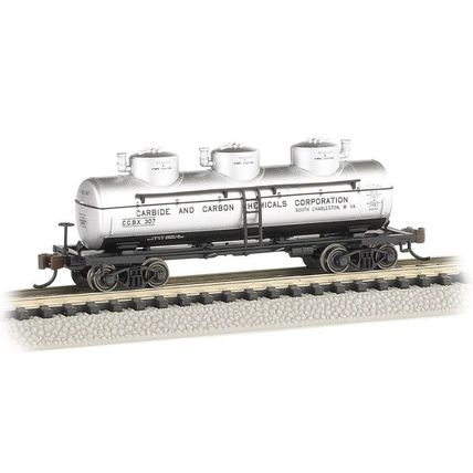 Bachmann USA 17155 3-Dome Tank Car Carbide And Carbon Chemicals N Gauge - NEW