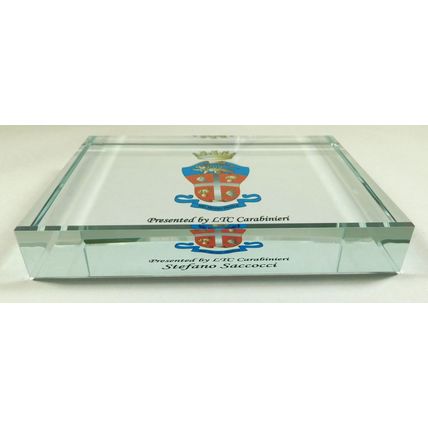 Lancashire Police National Intelligence Analyst Conference Glass Paperweight