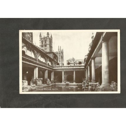Postcard Somerset Bath Roman Baths 1954