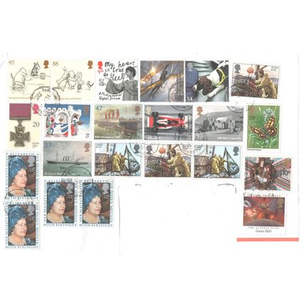 22 Assorted GB Stamps on Paper
