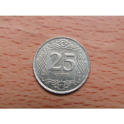 Turkey 2015 25 Kurus Coin