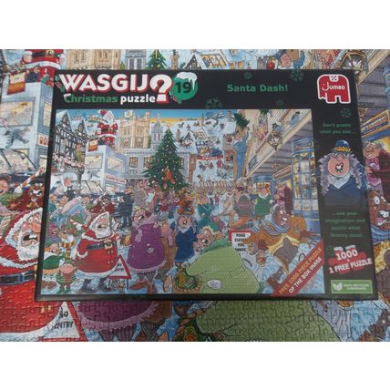 WASGIJ JIGSAW PUZZLE 1000 PIECES CHRISTMAS 2 PUZZLES SANTA DASH NUMBER 19