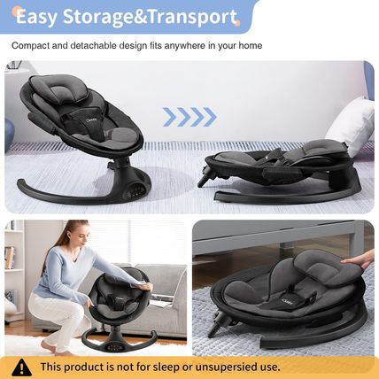 LAREX Baby Swing Infant Swing Electric Toddler Baby Rocker Portable for Newborn