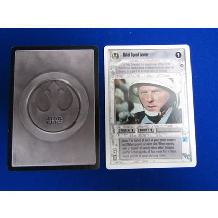 Star Wars 1998 A New Hope Decipher CCG W/B Card Rebel Squad Leader LS
