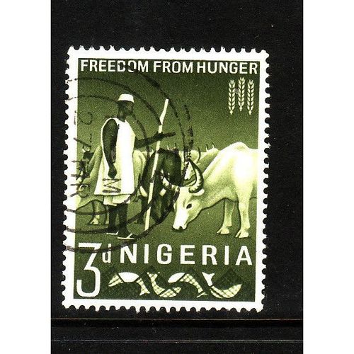 NIGERIA 1963 SG 129 3d HERDSMAN OLIVE GREEN FINE USED#2