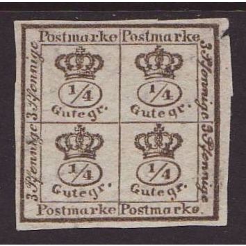 Brunswick - Germany 1857 SG 12 MNG - White Paper (D-449)