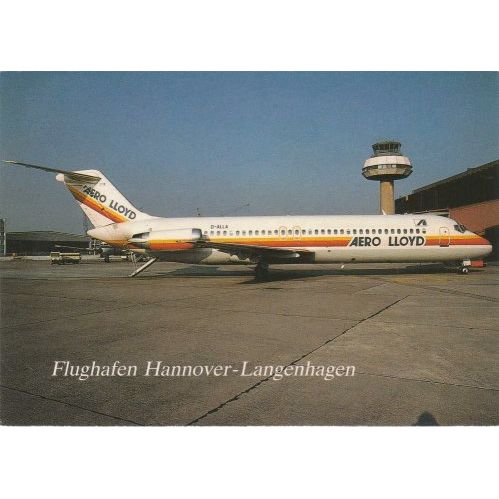Aero Lloyd Douglas DC9 Civil Aircraft Postcard (A11087)