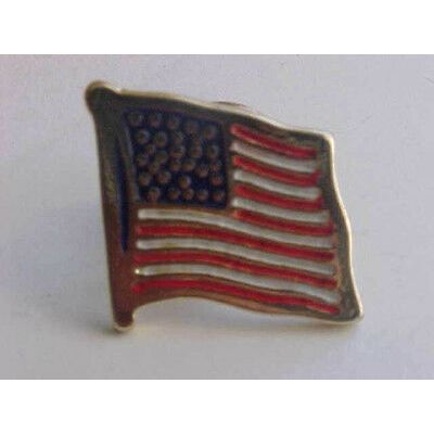 US Flag Pin Hat Tack Gold Enamel Stars and Stripes Lapel Pin 5/8"