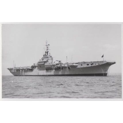 HMS Magnificent Navy Military War Ship Vintage Plain Back Postcard Old Photo