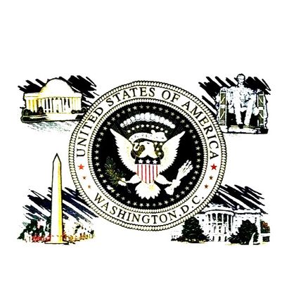 United States of America Washington, D.C. Men's Souvenir T-Shirt White Size L