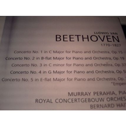 BEETHOVEN - THE COMPLETE PIANO CONCERTOS(MURRAY PERAHIA) - CDALBUM2007 - 3DISC