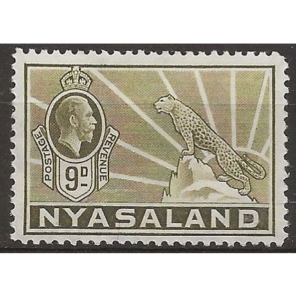 Nyasaland (BCA) 1934 SG121 9d Olive-Bistre Mounted Mint . .. .