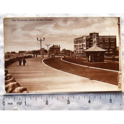 1943 postcard New Promenade, Jubilee Gardens, Cleveleys