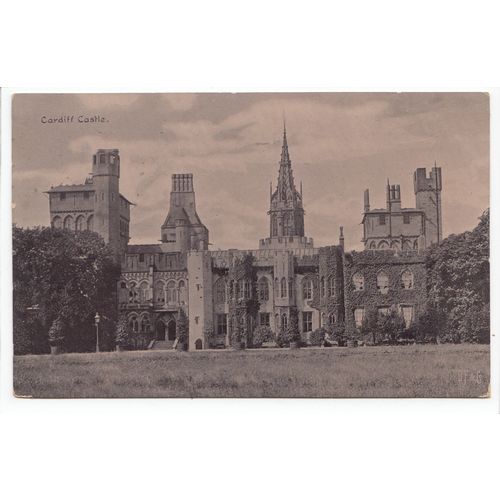 Cardiff Castle 1917 Postcard D F & Co