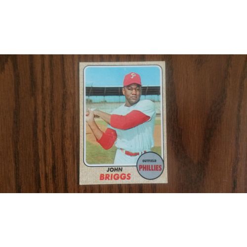 1968 Topps Card # 284 John Briggs Very Good (3) Philadelphia Phillies