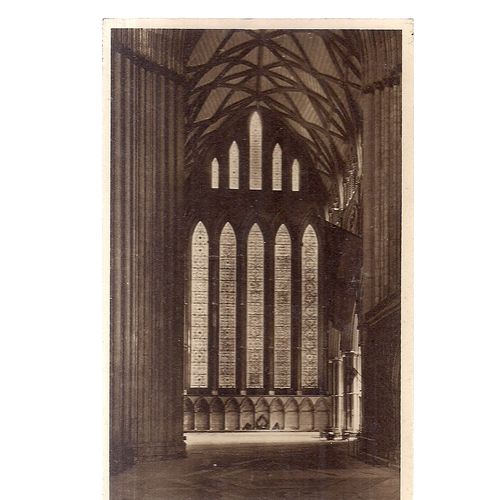 YORK MINSTER,THE FIVE SISTERS . unused vintage postcard by Walter Scott #