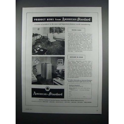 1954 American-Standard Heatrim Panels & Arcoliner Ad
