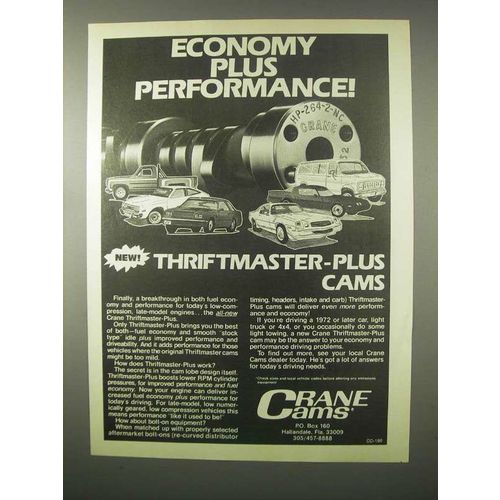 1980 Crane Cams Thriftmaster-Plus Cams Ad