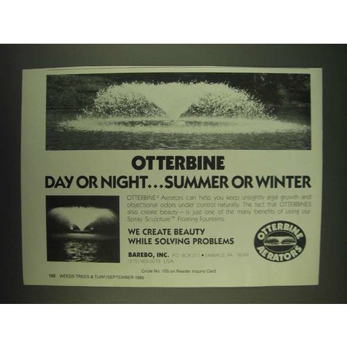1985 Otterbine Aerators Ad - Otterbine Day or nightÉ summer or winter