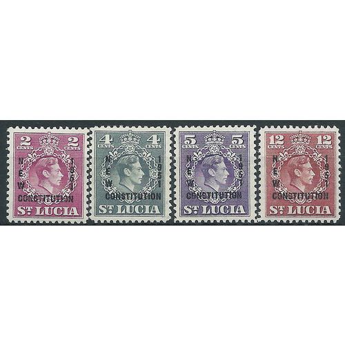 St Lucia 1951 New Cosntitution Set SG167-170 Mounted Mint..