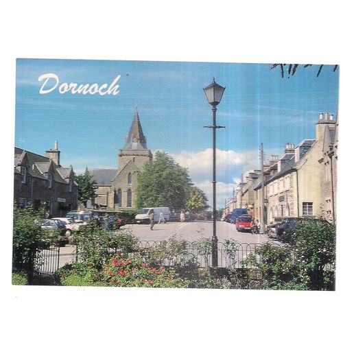 DORNOCH HIGH STREET, SUTHERLAND SCOTLAND unused vintage postcard Anne Baxter =