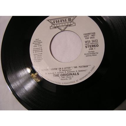 The Originals Promo 45-MEDLEY:WAITING FOR A LETTER/MR. POSTMAN STEREO