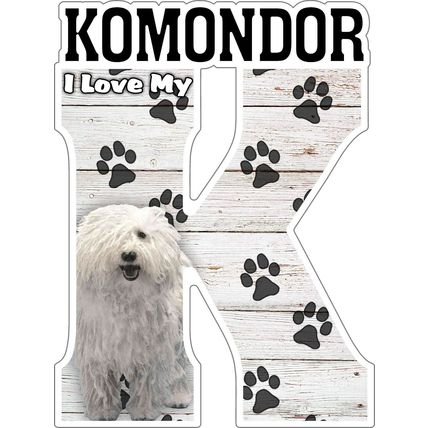 I Love My Komondor Fridge Magnet