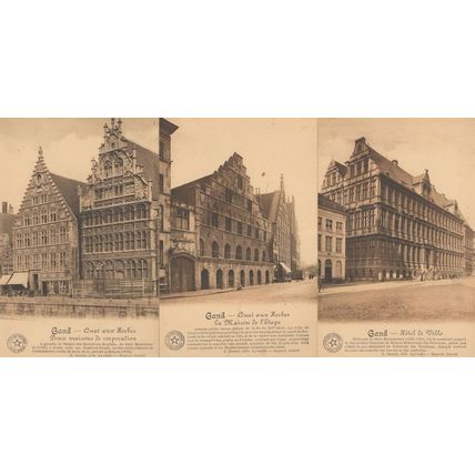 Gand Hotel De Ville 3x Belgium Unique Old Postcard s