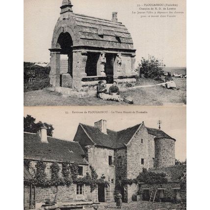Plougasnou The Oratory Vieux Manor De Tromelin 2x Old French Postcard