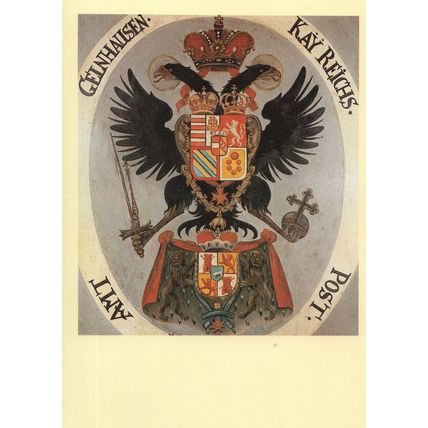 Thurn Und Taxis German 1770 Post Office Sign Postcard