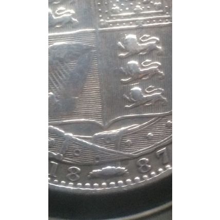 Queen Victoria 1887 Shilling .925 Sterling Silver Coin Collectable Coin