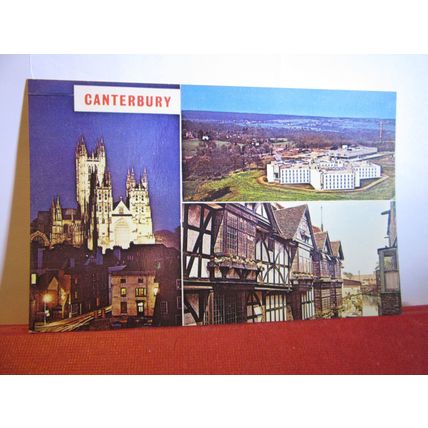 CANTERBURY, KENT. multiview unused vintage postcard dated 1967 =